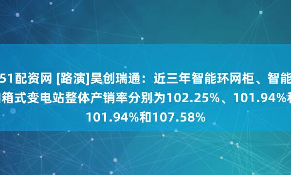 51配资网 [路演]昊创瑞通：近三年智能环网柜、智能柱上开关和箱式变电站整体产销率分别为102.25%、101.94%和107.58%
