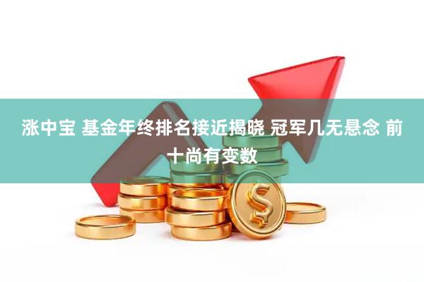 涨中宝 基金年终排名接近揭晓 冠军几无悬念 前十尚有变数